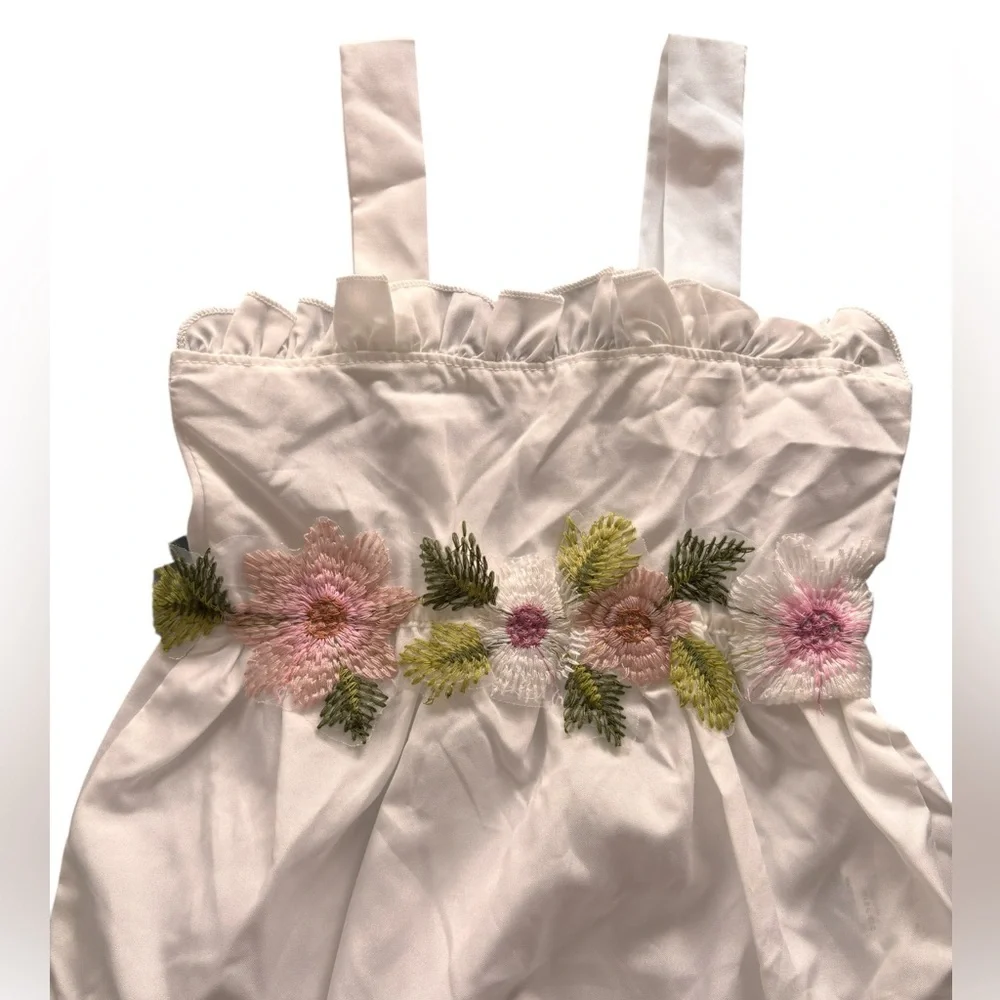 SHEIN White Baby Apparel Floral Bubble NWOT 12-18 Months 4 0580